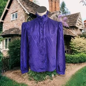 Vintage 80s Purple Blouse